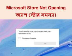 Microsoft Store Not Opening (অ্যাপ স্টোর সমস্যা)