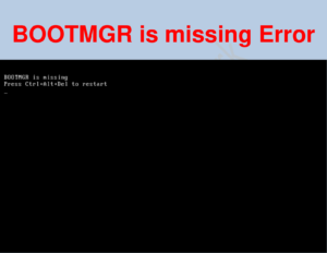 BOOTMGR is missing (বুট ম্যানেজার মিসিং এরর)