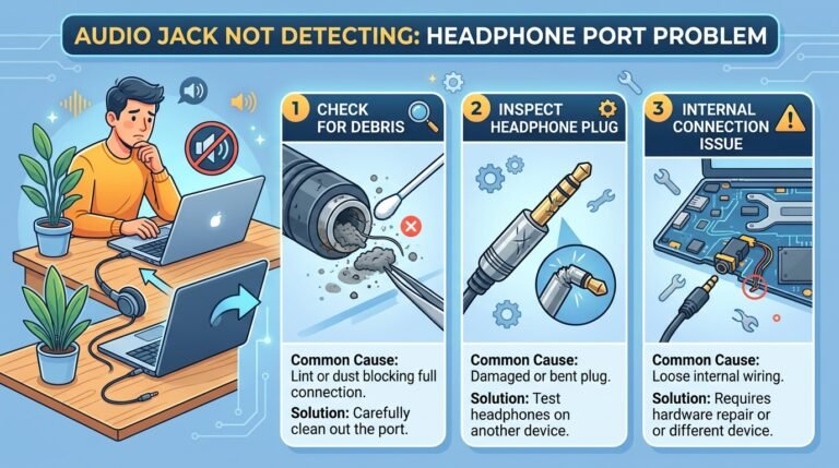 Audio Jack Not Detecting হেডফোন পোর্ট সমস্যা।