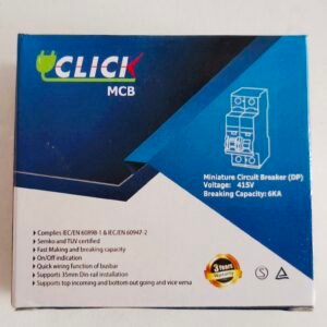 CLICK Miniature Circuit Breaker (DP) - Double Pole MCB by RFL