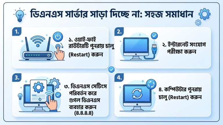 DNS Server Not Responding এরর।