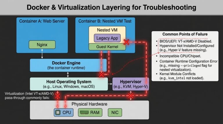 Docker / Virtualization এনাবল সমস্যা।