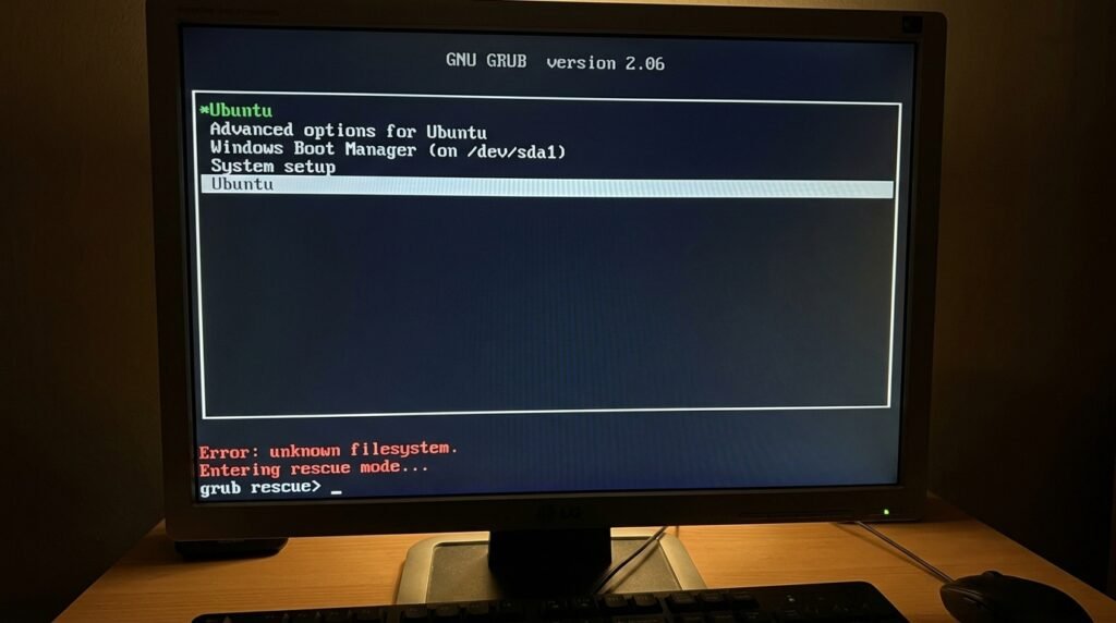 Dual Boot GRUB Error (WindowsLinux)।