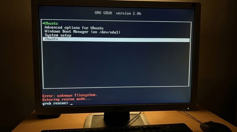 Dual Boot GRUB Error (WindowsLinux)।