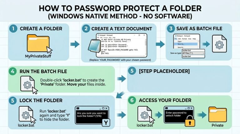  Folder Password Lock (Software ছাড়াই)।