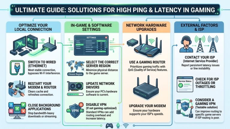 High PingLatency in Gaming সমাধান।