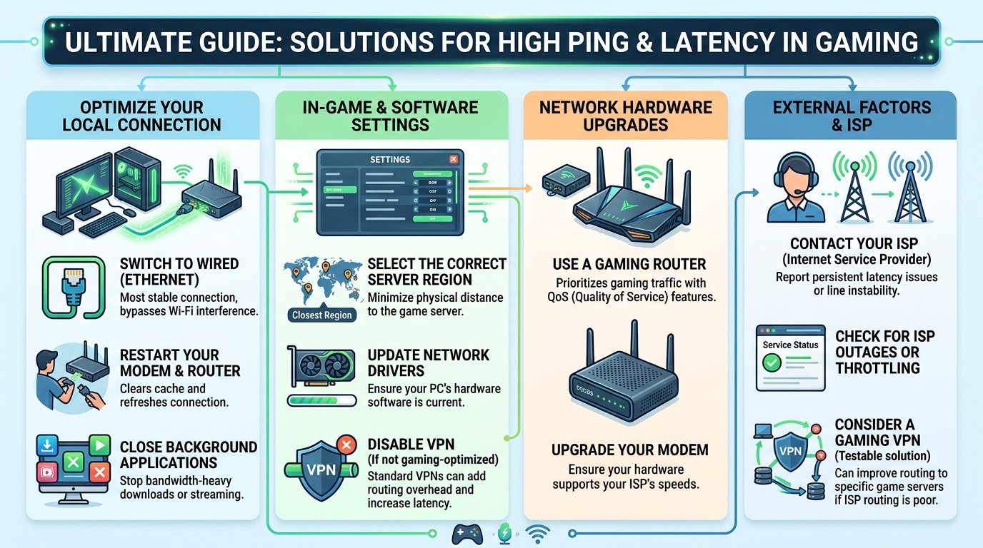High PingLatency in Gaming সমাধান।