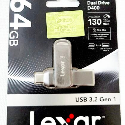 Lexar JumpDrive Dual Drive D400 64GB USB 3.2 Gen 1 Type-C OTG Flash Drive