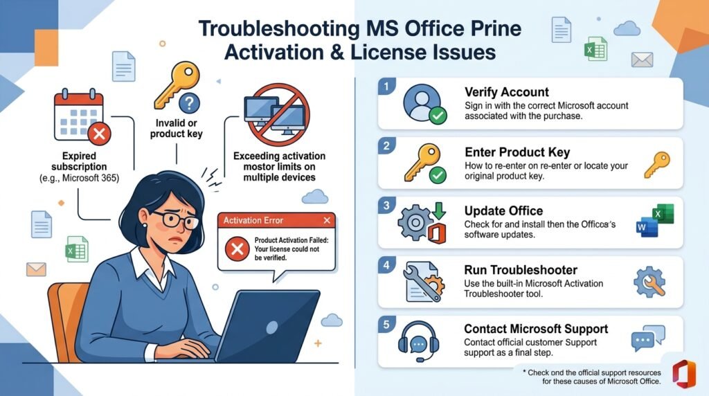 MS Office Activation এরর ও লাইসেন্স ইস্যু