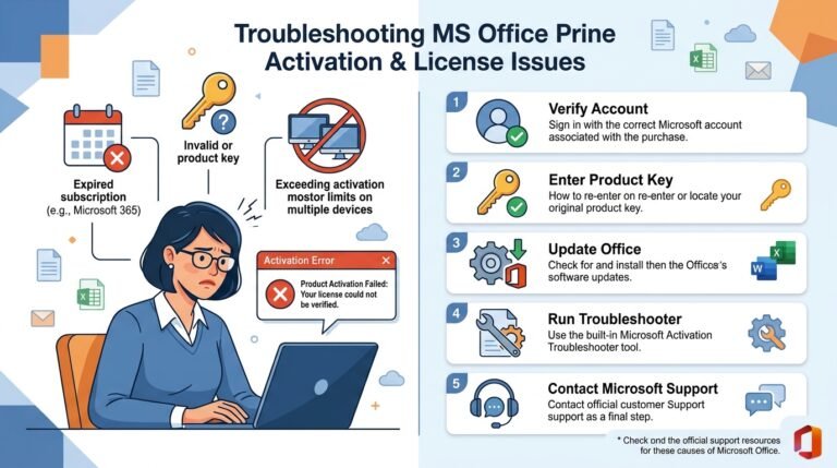 MS Office Activation এরর ও লাইসেন্স ইস্যু