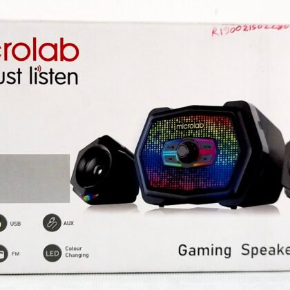 Microlab U220 2.1 Channel RGB Gaming Speaker with Bluetooth, FM, USB & AUX