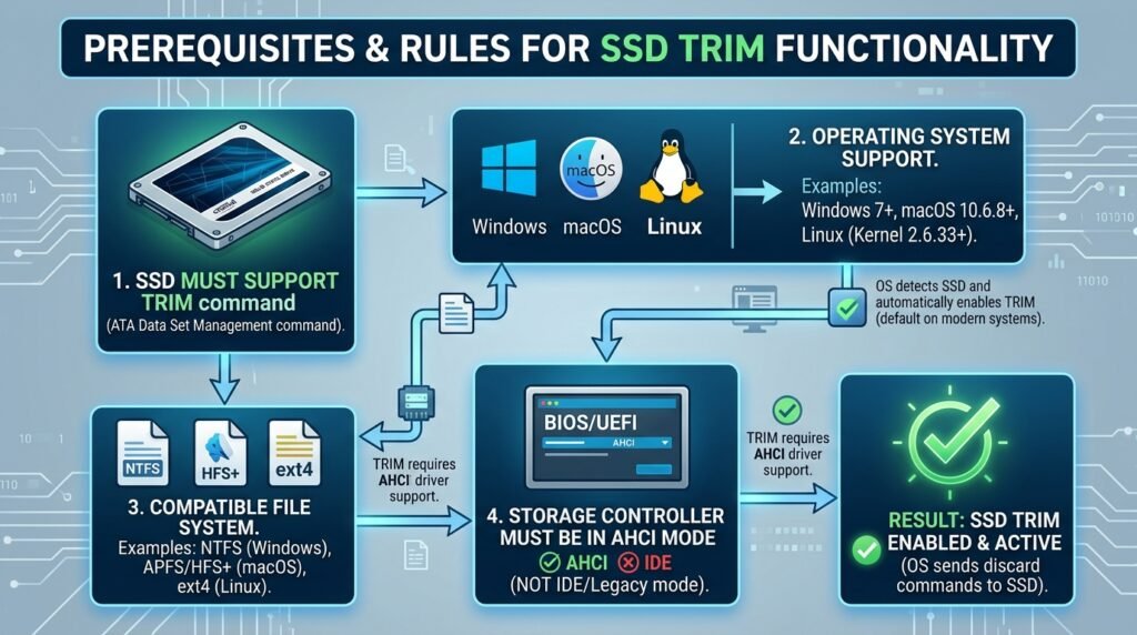 SSD TRIM এনাবল করার নিয়ম।