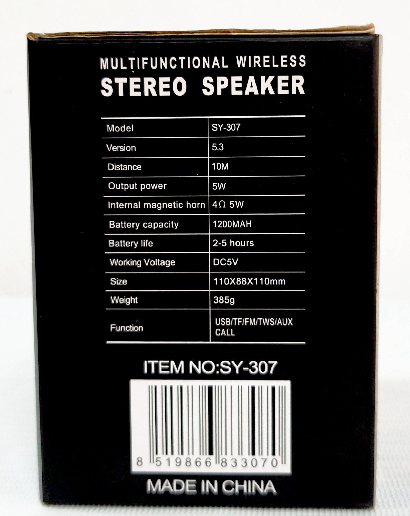 SY-307 Portable RGB Wireless Bluetooth Speaker with Phone Holder - 5W - Image 4