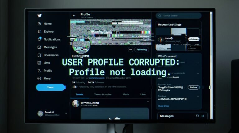 User Profile Corrupted প্রোফাইল লোড না হওয়া।