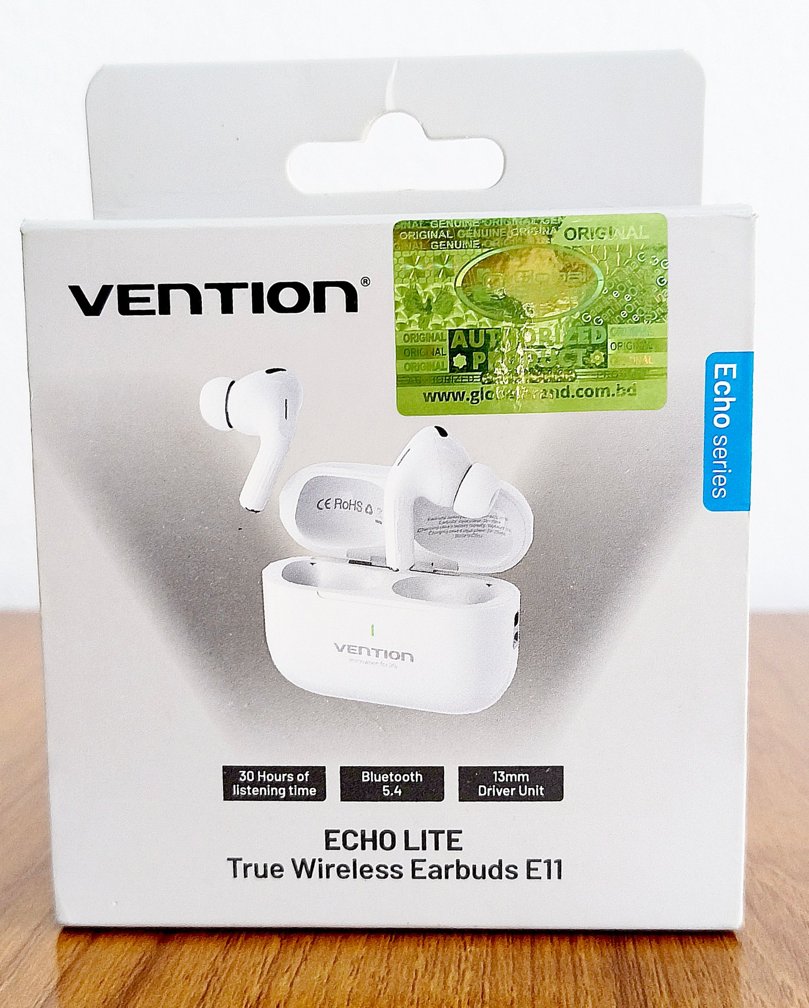 Vention Echo Lite E11 True Wireless Earbuds - White - Image 2