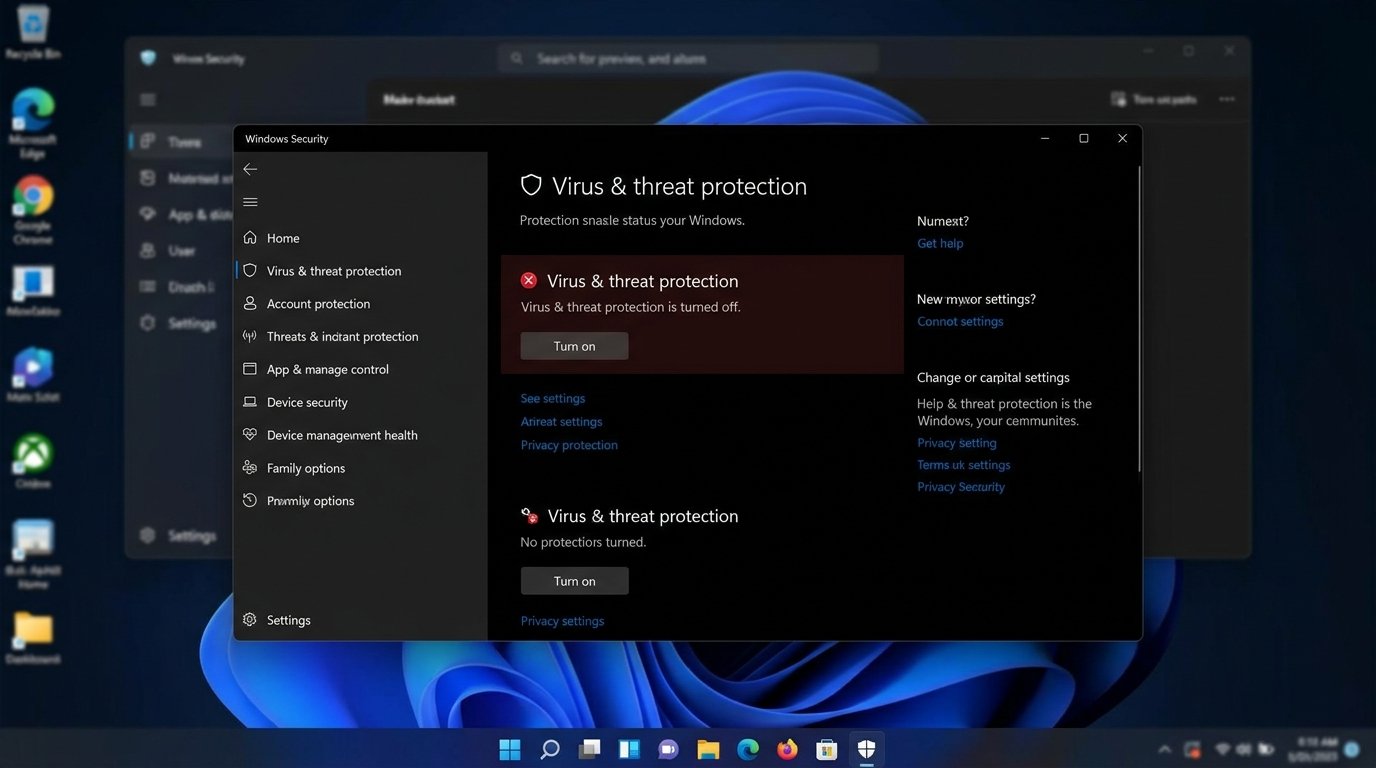 Windows Defender Service Off সমস্যা।