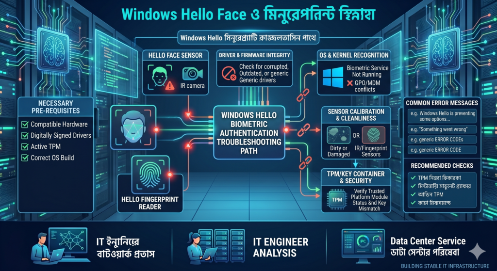 Windows Hello FaceFingerprint কাজ না করা।
