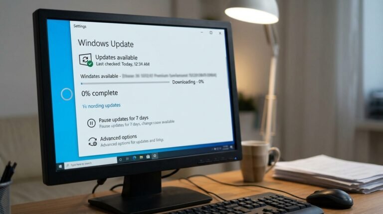 Windows Update stuck at 0% আপডেট আটকে যাওয়া।