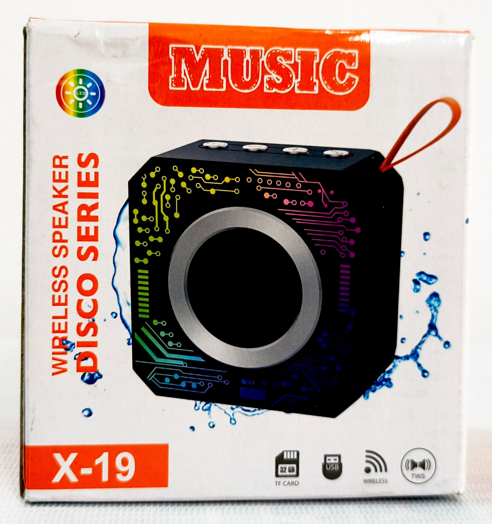 X-19 Portable Disco Series Wireless Bluetooth Speaker with TWS Mode