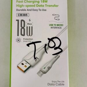 ia CB385 18W Fast Charging USB to Micro USB Data Cable - 1.0M