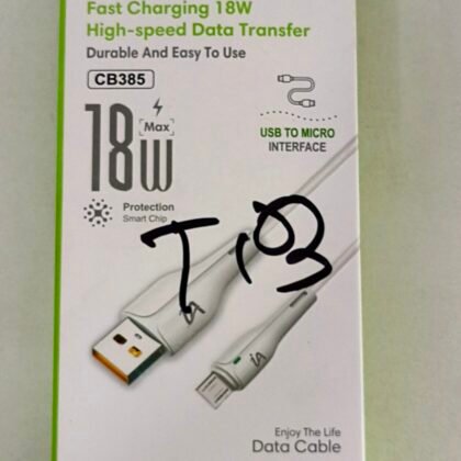 ia CB385 18W Fast Charging USB to Micro USB Data Cable - 1.0M