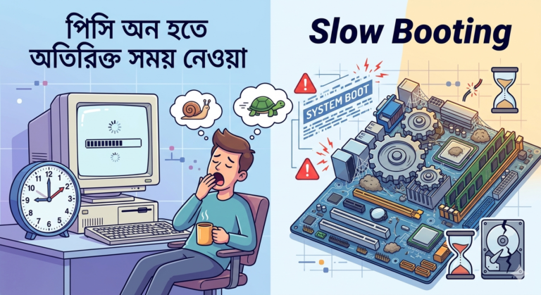 Slow Booting: পিসি অন হতে অতিরিক্ত সময় নেওয়া।