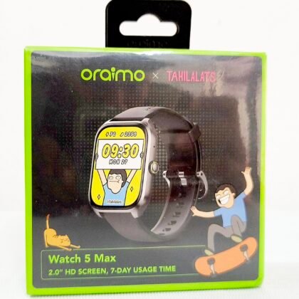 oraimo x TAHILALATS Watch 5 Max 2.01 HD Screen Bluetooth Calling Smartwatch