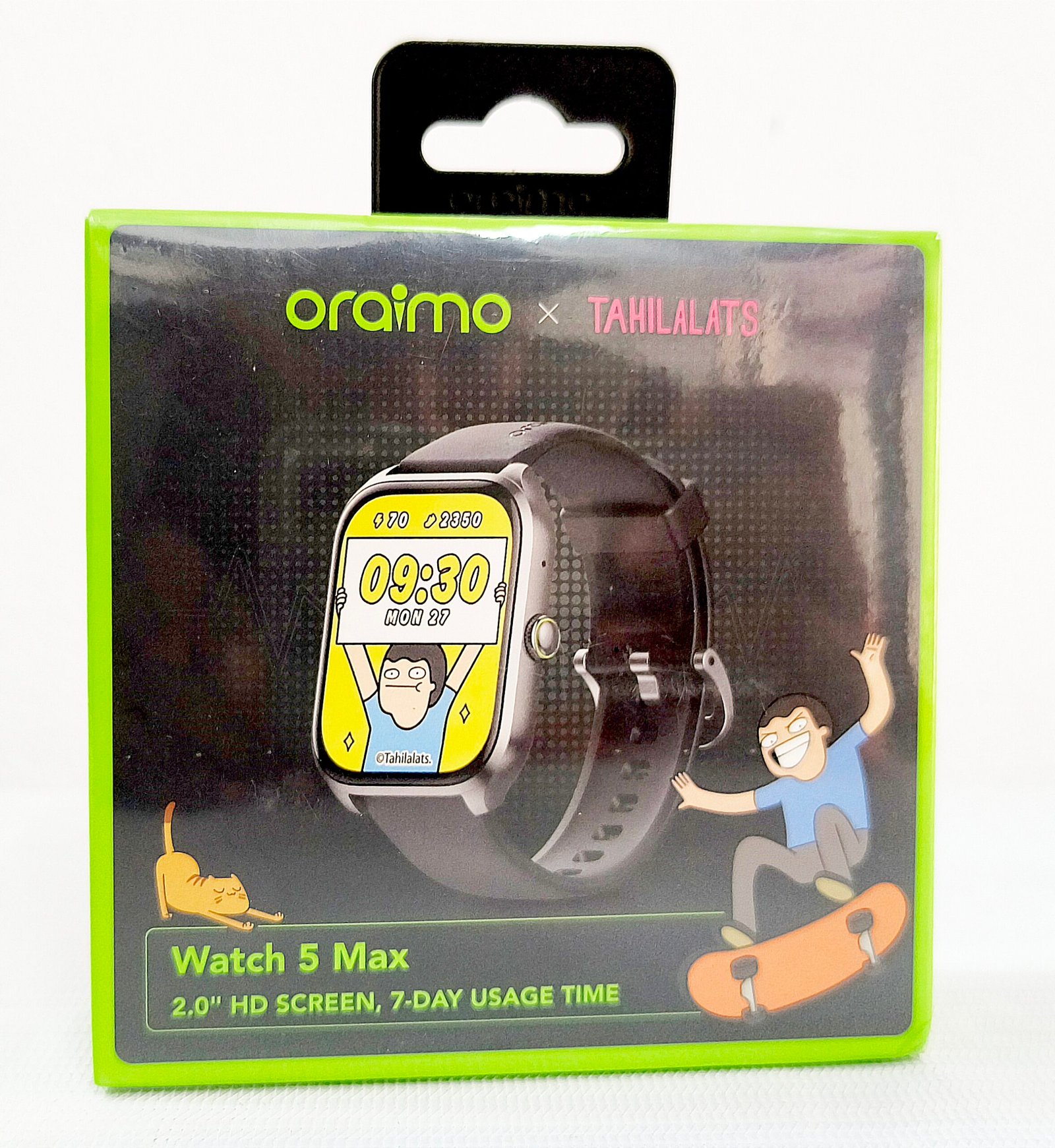 oraimo x TAHILALATS Watch 5 Max 2.01 HD Screen Bluetooth Calling Smartwatch