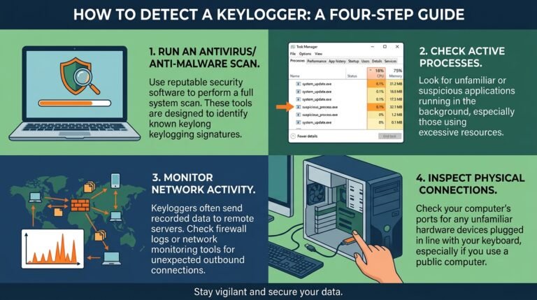 কি-লগার (Keylogger) শনাক্ত করার পদ্ধতি