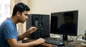 পিসি অন কিন্তু স্ক্রিন কালো।