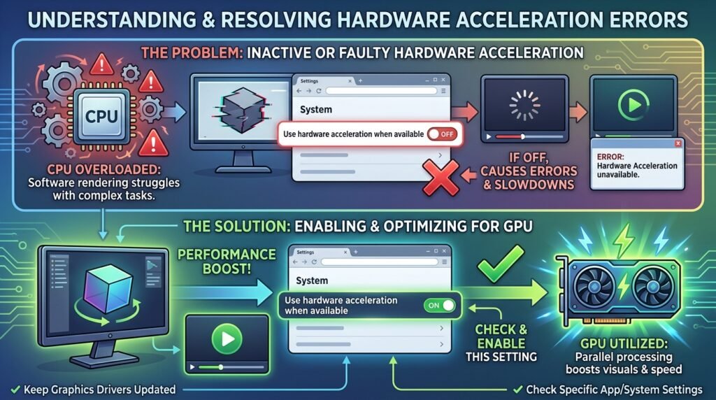 হার্ডওয়্যার এক্সিলারেশন (Hardware Acceleration) এরর।